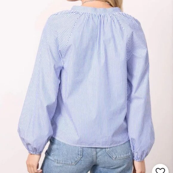 Evereve Celle Stripe Long Sleeve Top - Picture 2 of 8